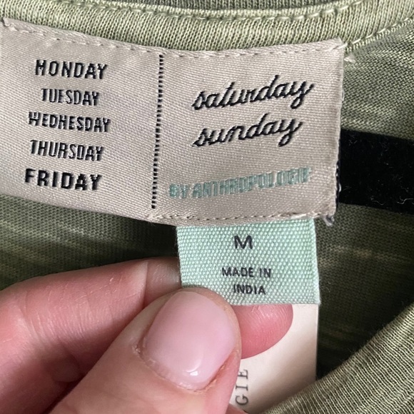 NWT olive tank MAXI from ANTHROPOLOGIE- cute deets - Picture 5 of 13